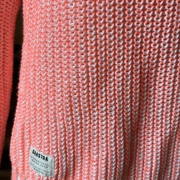 gaastra Cotton Knit Peachy/Pink White Crew Neck Sweater Size S - Picture 9 of 12